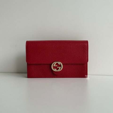 99新🆕 Gucci 古馳 經典GG WOC 紅色金釦
