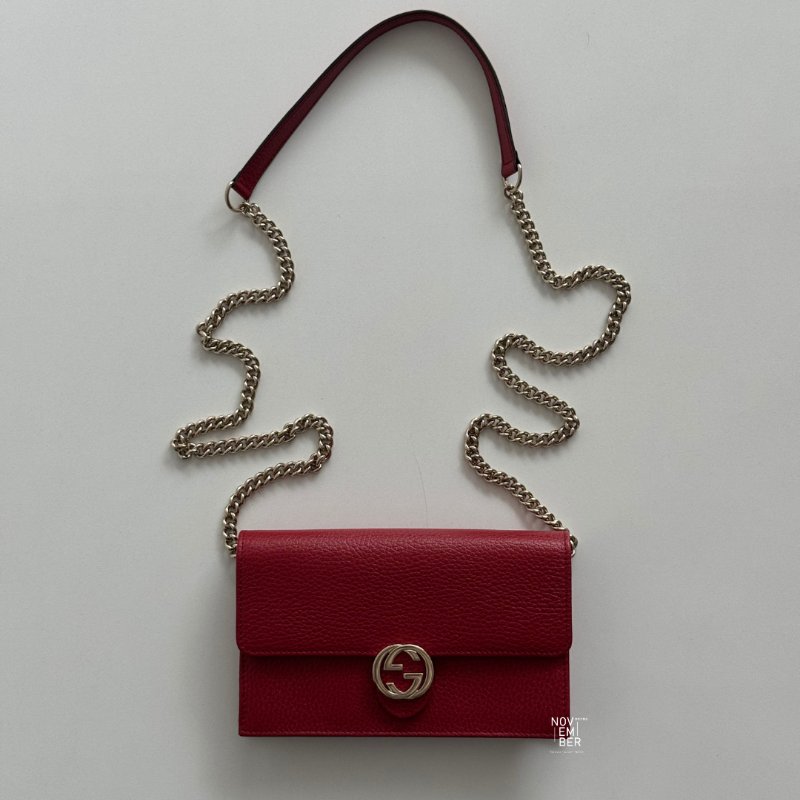 99新🆕 Gucci 古馳 經典GG WOC 紅色金釦-1