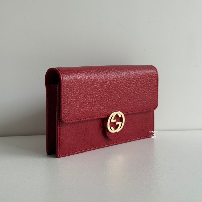 99新🆕 Gucci 古馳 經典GG WOC 紅色金釦-4