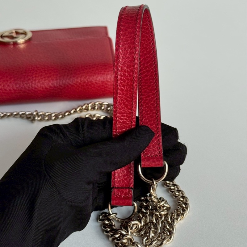 99新🆕 Gucci 古馳 經典GG WOC 紅色金釦-6