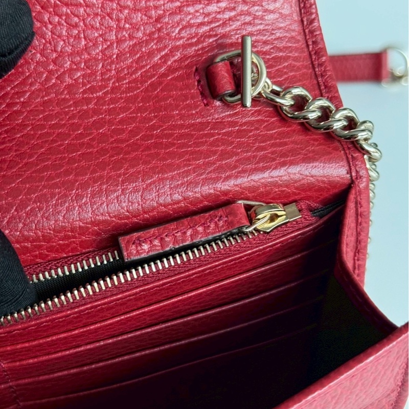 99新🆕 Gucci 古馳 經典GG WOC 紅色金釦-7
