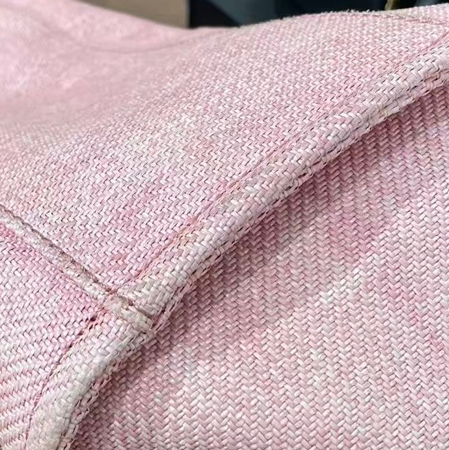 Chanel 粉色拼白 大號 沙灘包 18開 尺寸:38*19*30-6