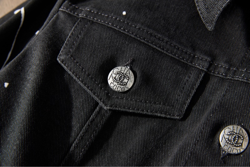 Chanel 星芒塗鴉收腰牛仔外套-7