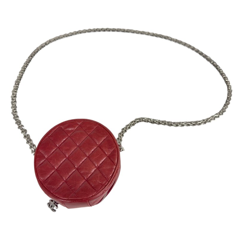 CHANEL *自加鏈>送無品牌扣+無品牌鏈帶* CC 小圓餅 斜揹袋-0