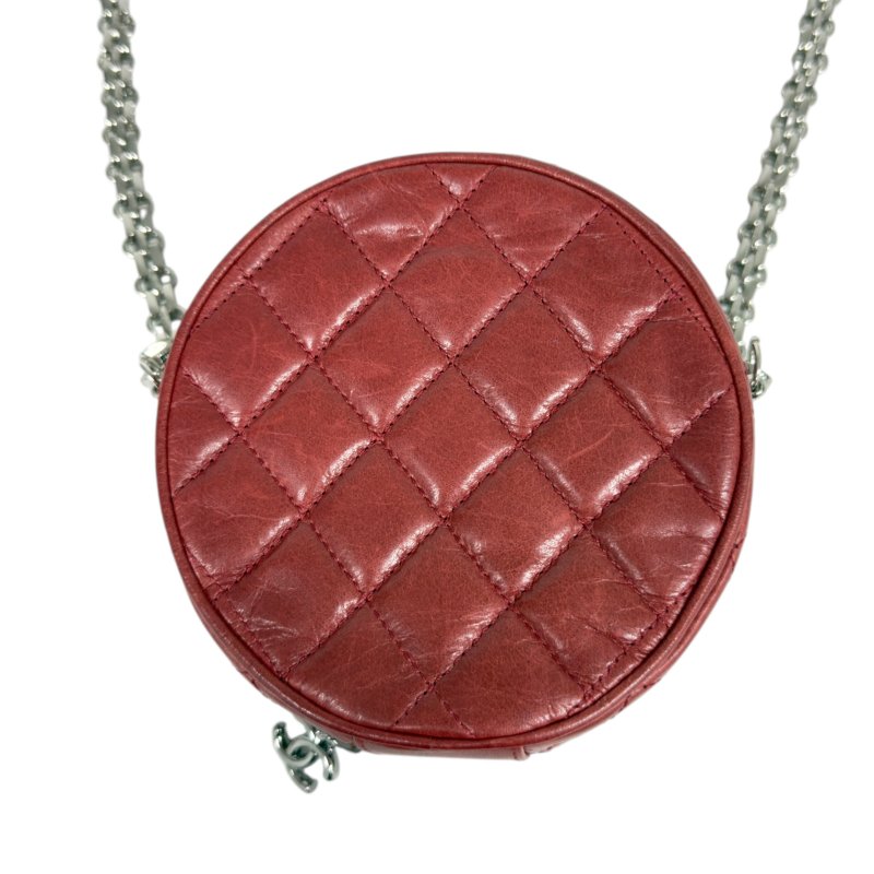 CHANEL *自加鏈>送無品牌扣+無品牌鏈帶* CC 小圓餅 斜揹袋-3