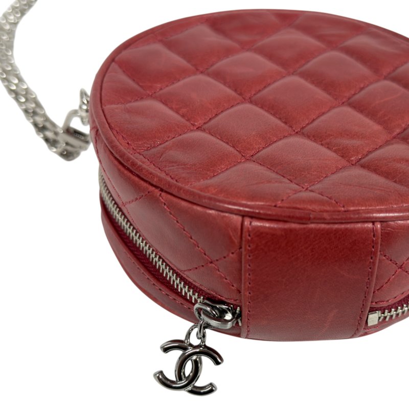 CHANEL *自加鏈>送無品牌扣+無品牌鏈帶* CC 小圓餅 斜揹袋-4