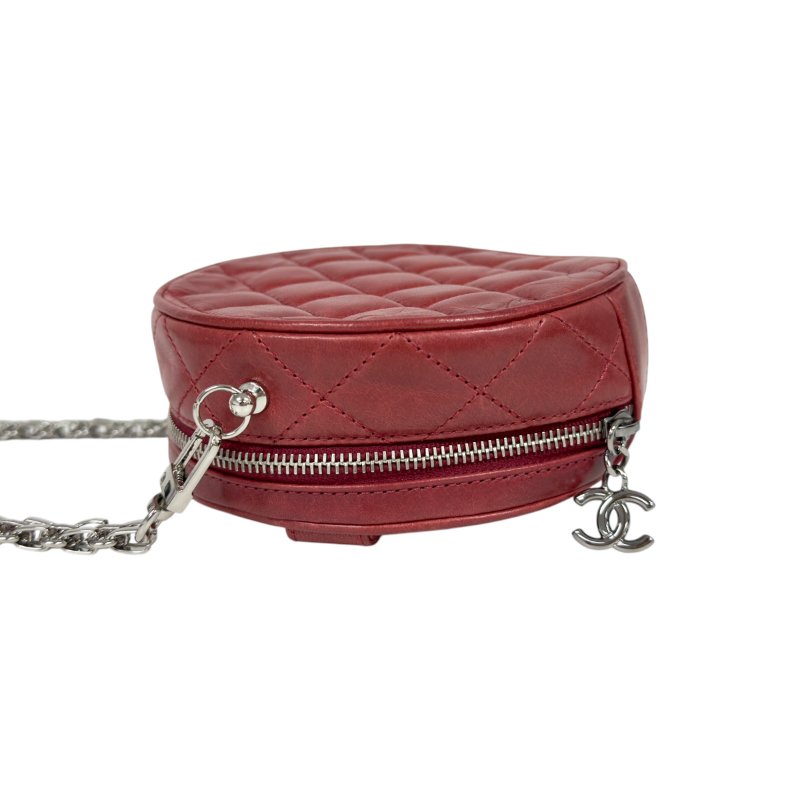 CHANEL *自加鏈>送無品牌扣+無品牌鏈帶* CC 小圓餅 斜揹袋-8