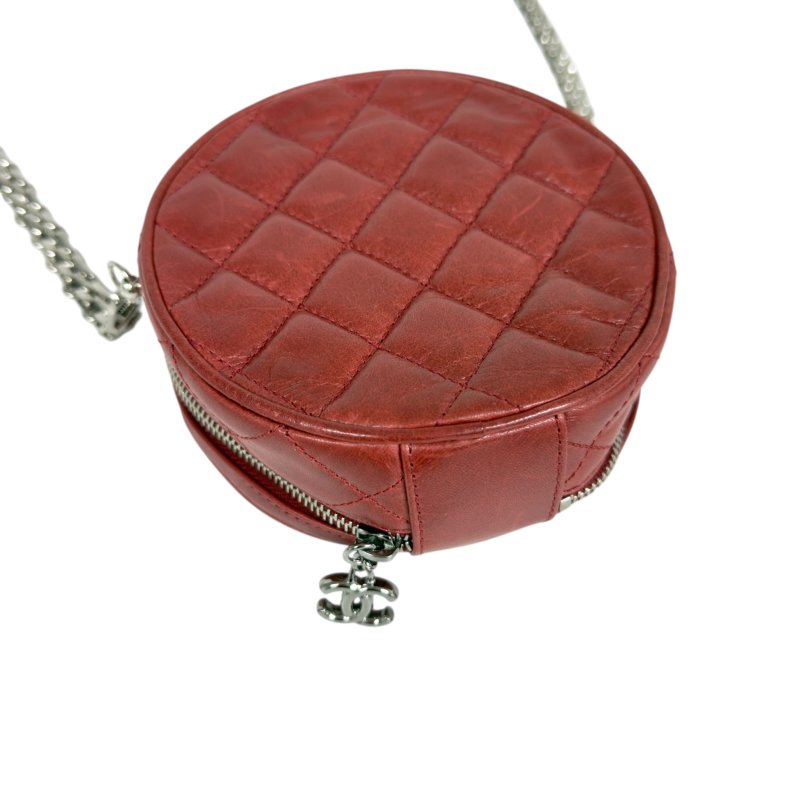 CHANEL *自加鏈>送無品牌扣+無品牌鏈帶* CC 小圓餅 斜揹袋-10