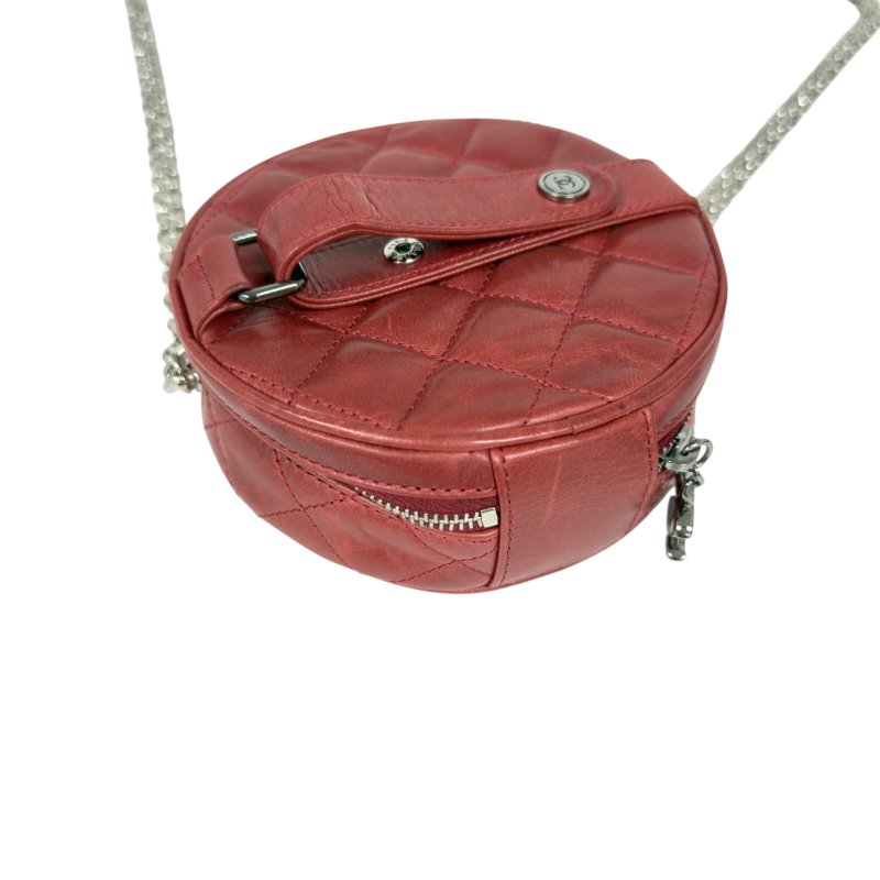 CHANEL *自加鏈>送無品牌扣+無品牌鏈帶* CC 小圓餅 斜揹袋-12