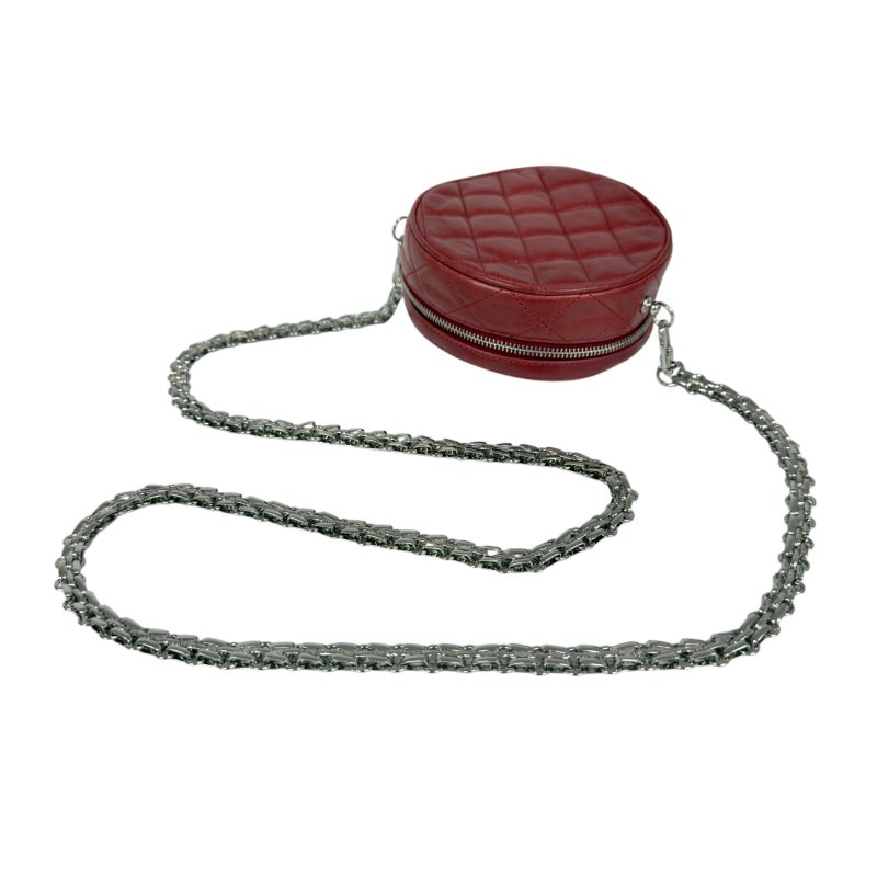 CHANEL *自加鏈>送無品牌扣+無品牌鏈帶* CC 小圓餅 斜揹袋-15