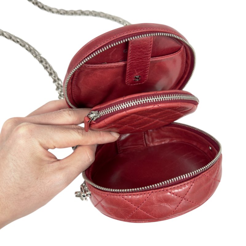 CHANEL *自加鏈>送無品牌扣+無品牌鏈帶* CC 小圓餅 斜揹袋-16