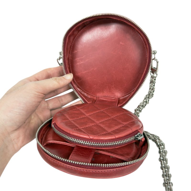 CHANEL *自加鏈>送無品牌扣+無品牌鏈帶* CC 小圓餅 斜揹袋-17