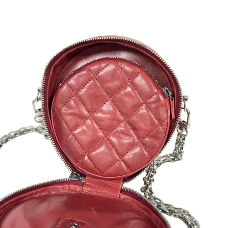 CHANEL *自加鏈>送無品牌扣+無品牌鏈帶* CC 小圓餅 斜揹袋-18