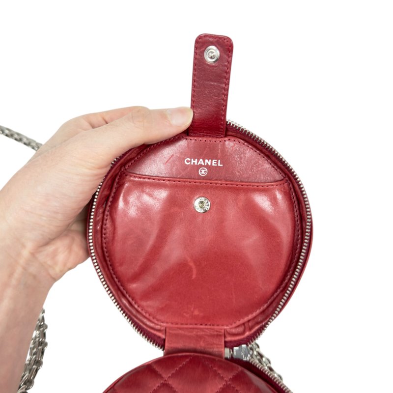 CHANEL *自加鏈>送無品牌扣+無品牌鏈帶* CC 小圓餅 斜揹袋-22
