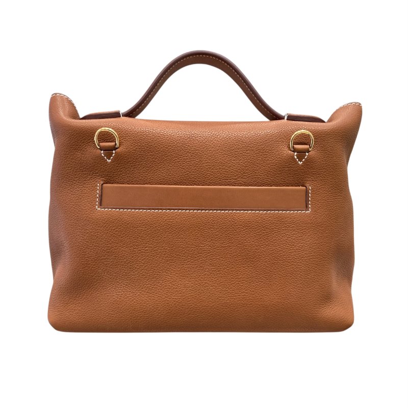 HERMES 愛馬仕 D刻 24/24 29 手提包 TOGO/SWIFT牛皮 金棕色 金釦-2