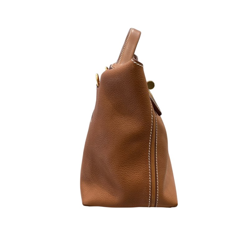 HERMES 愛馬仕 D刻 24/24 29 手提包 TOGO/SWIFT牛皮 金棕色 金釦-4