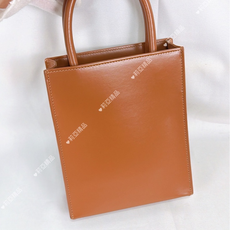 莉亞精品♡Loewe 棕色皮革琴譜包 二手-5