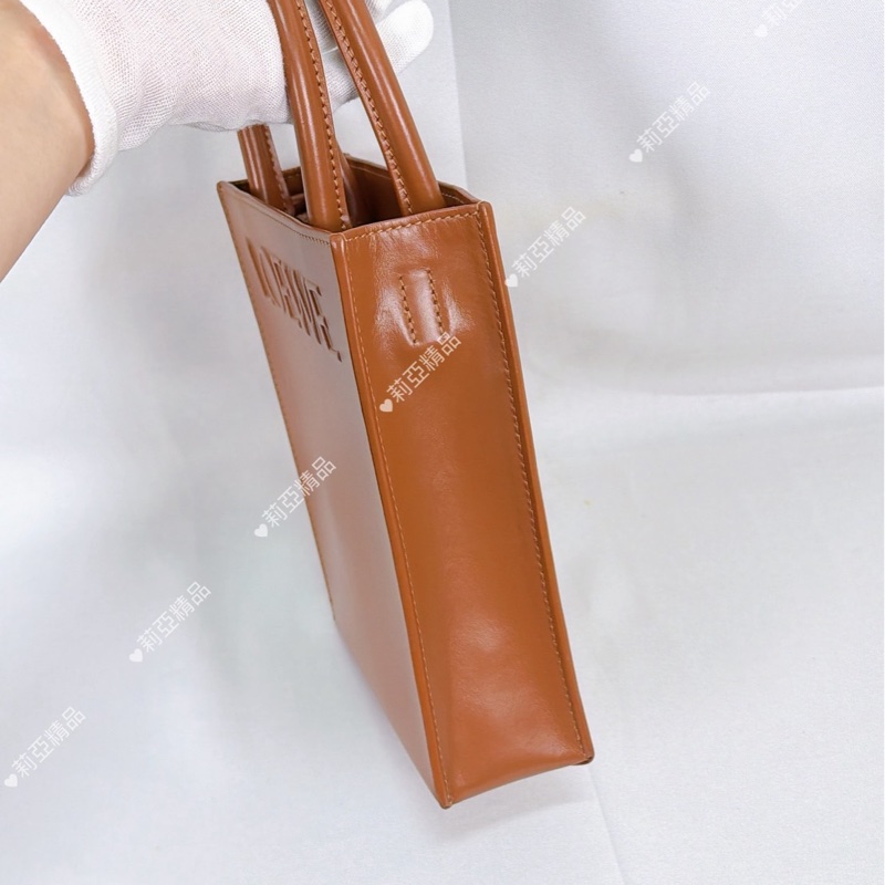莉亞精品♡Loewe 棕色皮革琴譜包 二手-7
