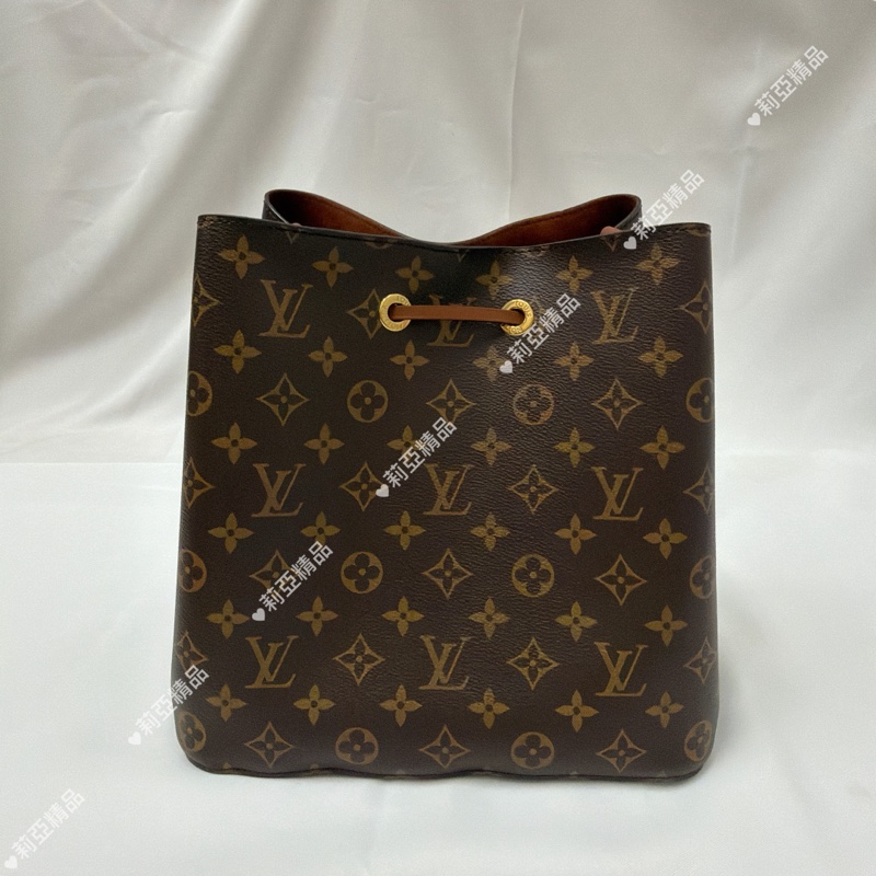 莉亞精品♡ LV M44887老花水桶包咖色 二手美包-3