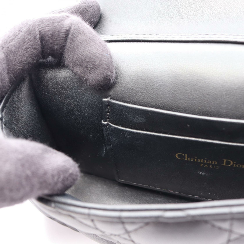 Dior My Dior Dior Talk 手機包肩背包 S0977ONMJ_M900 黑色皮革 二手 女士-4