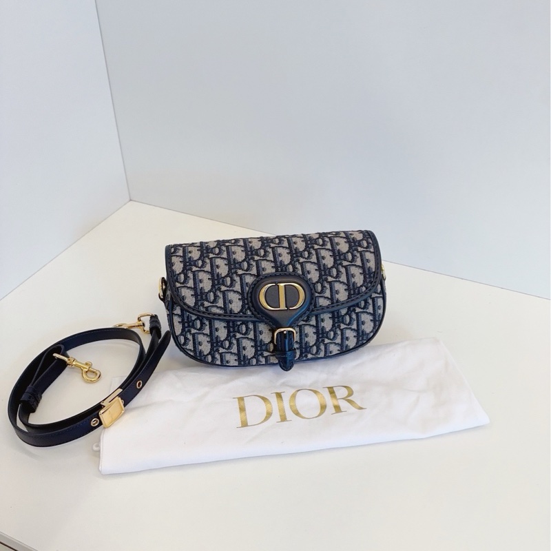 ✨Dior|藍色老花Bobby east west新月包|99新-2