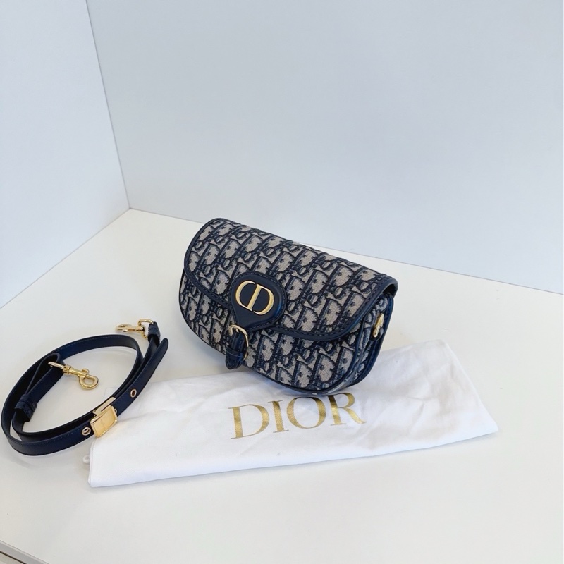 ✨Dior|藍色老花Bobby east west新月包|99新-3