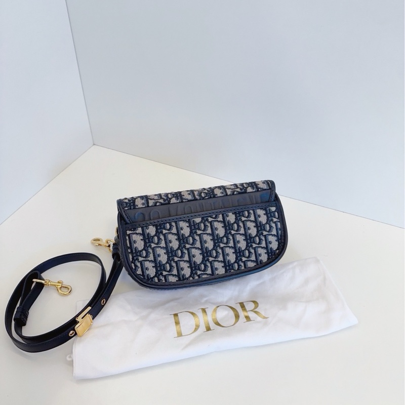 ✨Dior|藍色老花Bobby east west新月包|99新-4