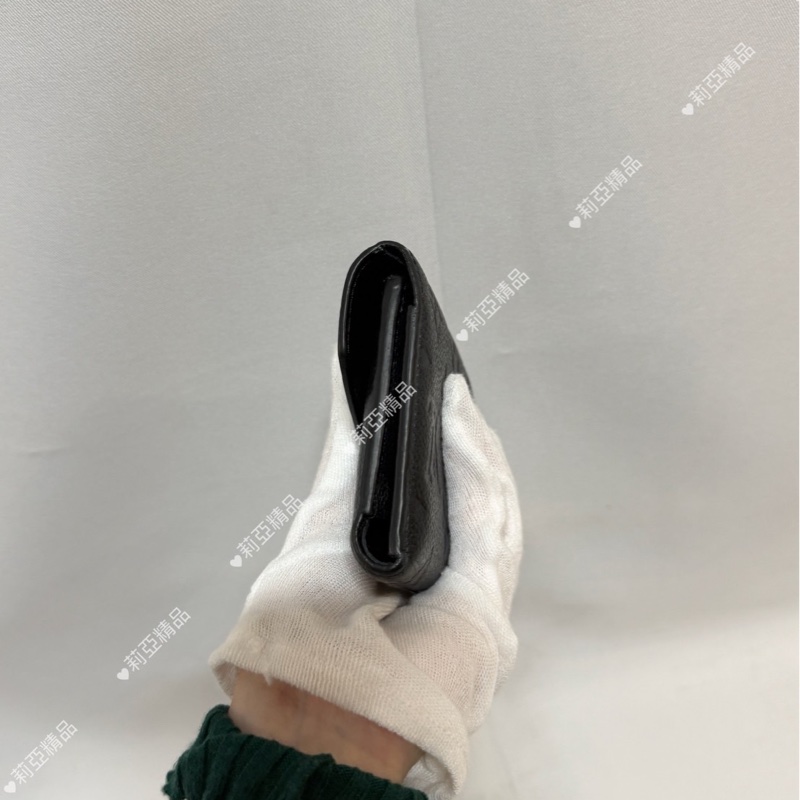 莉亞精品♡ LV M64060 黑壓紋三折短夾 二手-3