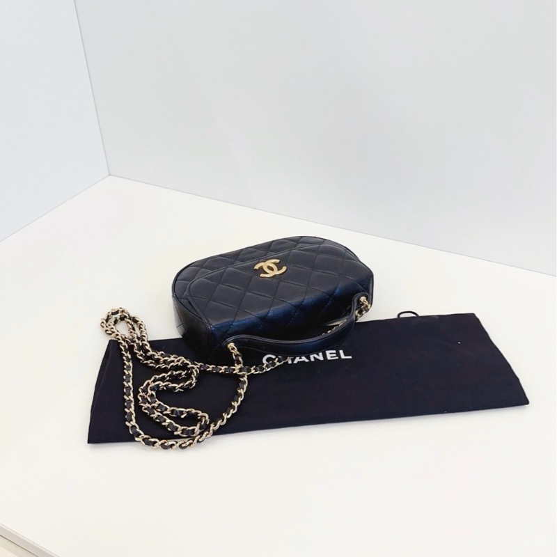 💎Chanel香奈兒|23A黑金半月馬鞍包|芯片款98新-5