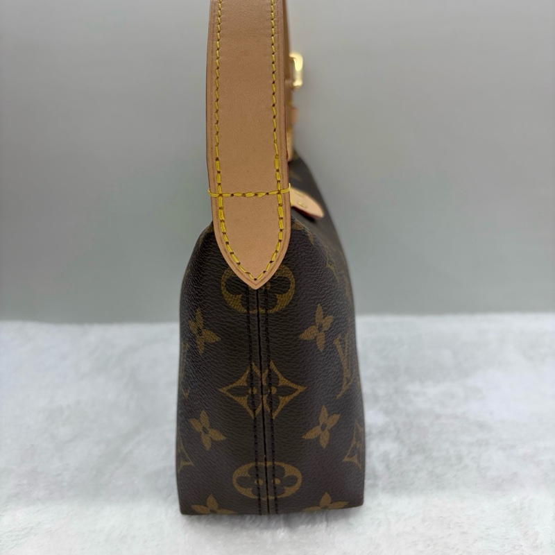 🆕LV路易威登 棕色老花飯盒包手提袋 金扣 尺寸:20*7*13cm✅正品-2