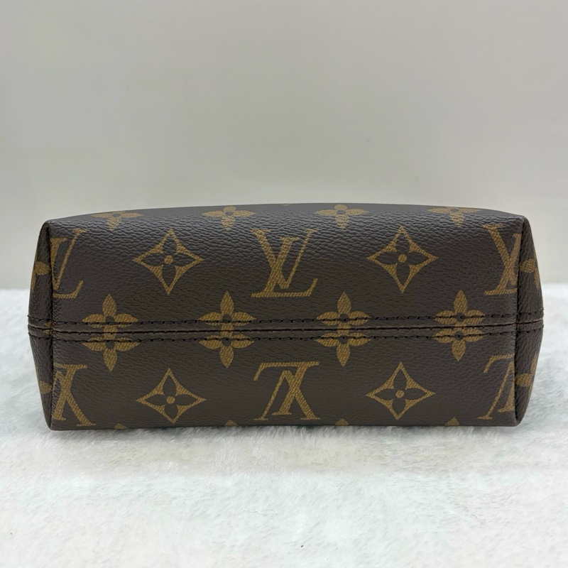 🆕LV路易威登 棕色老花飯盒包手提袋 金扣 尺寸:20*7*13cm✅正品-4