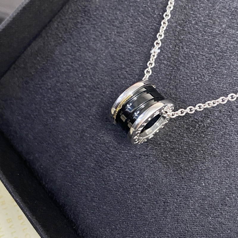 Bvlgari 寶格麗 B.ZERO1 慈善款黑陶瓷彈簧項鏈-2