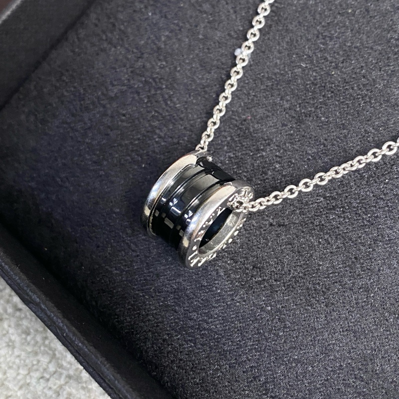 Bvlgari 寶格麗 B.ZERO1 慈善款黑陶瓷彈簧項鏈-3