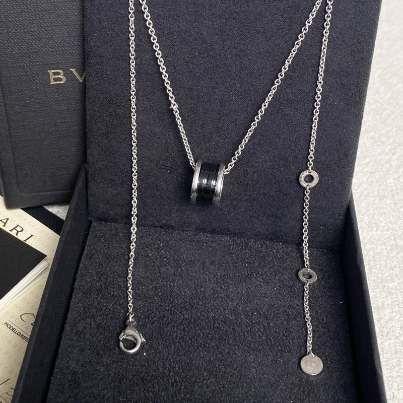 Bvlgari 寶格麗 B.ZERO1 慈善款黑陶瓷彈簧項鏈-4