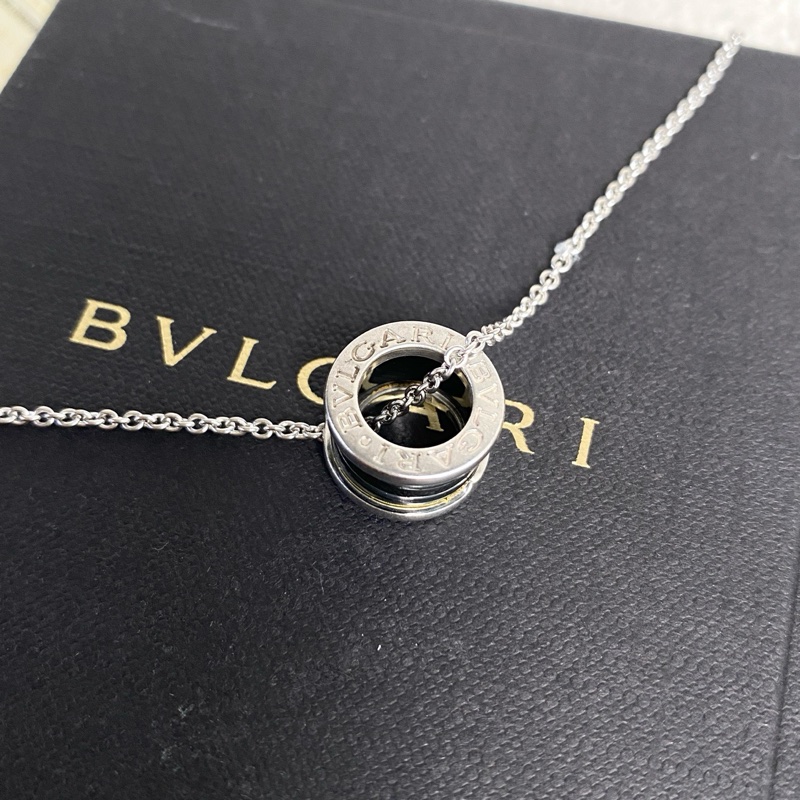 Bvlgari 寶格麗 B.ZERO1 慈善款黑陶瓷彈簧項鏈-5