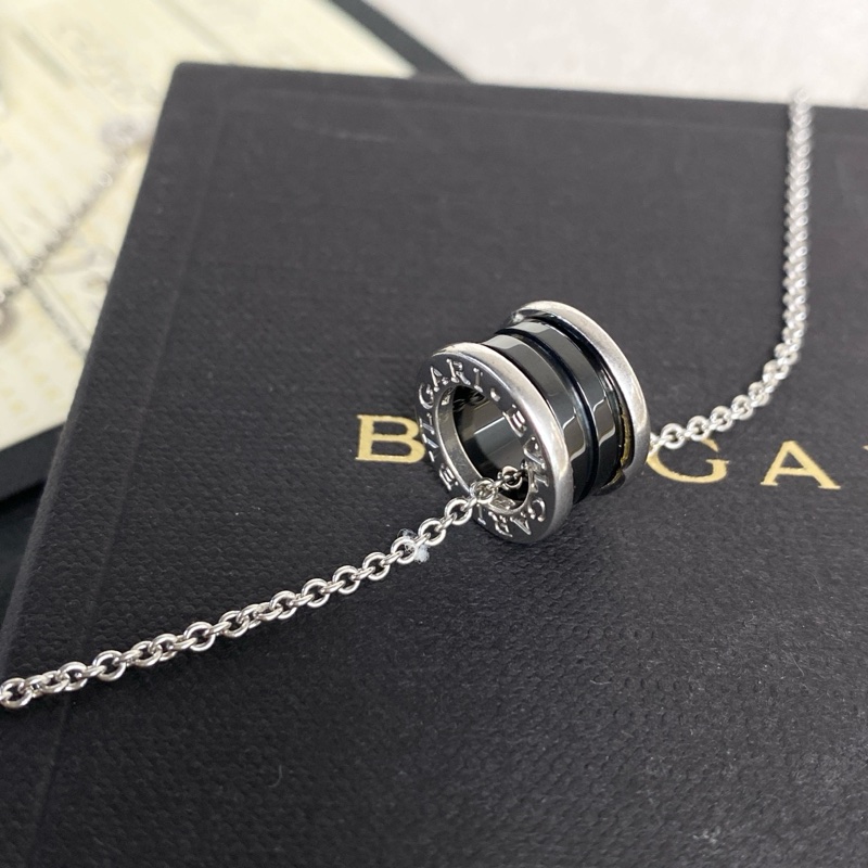 Bvlgari 寶格麗 B.ZERO1 慈善款黑陶瓷彈簧項鏈-6