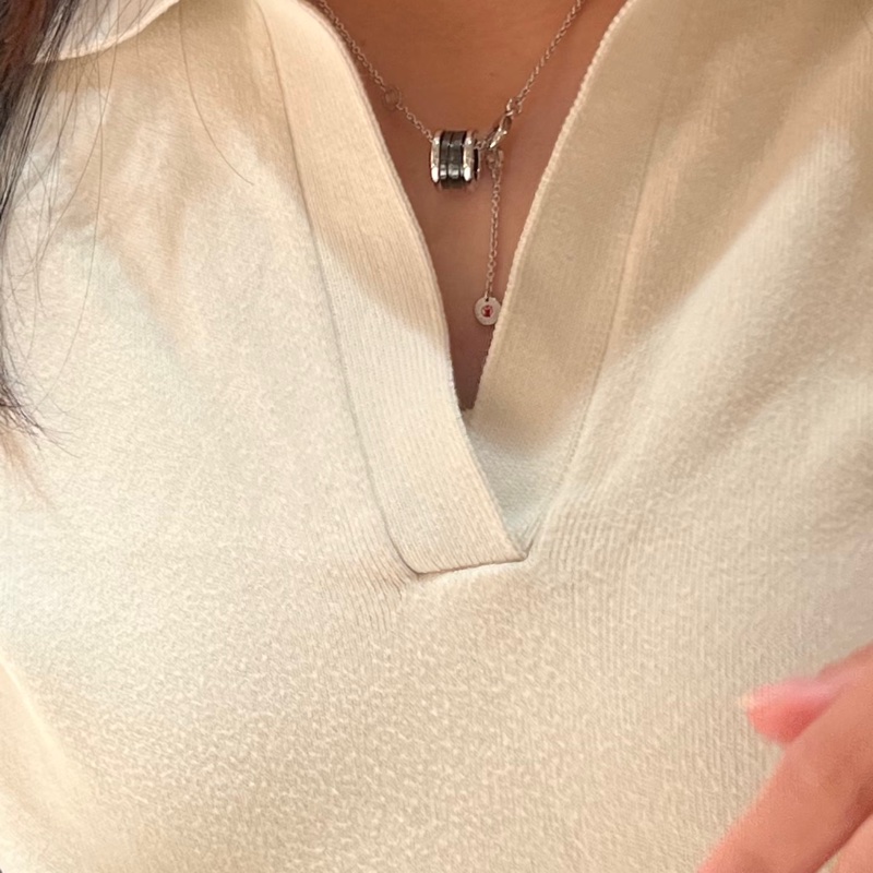 Bvlgari 寶格麗 B.ZERO1 慈善款黑陶瓷彈簧項鏈-7
