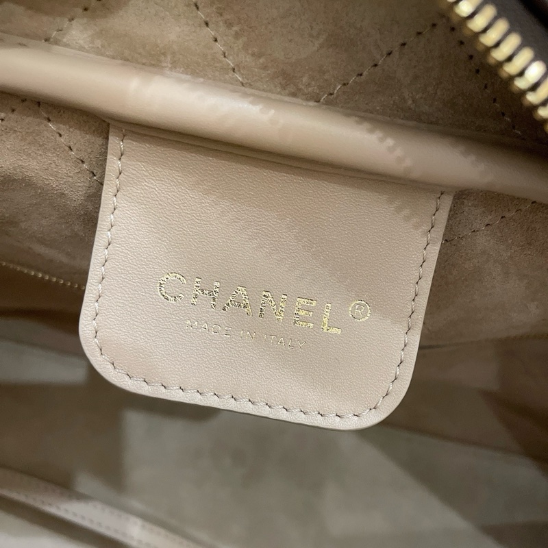 🆕全新 Chanel 26s 棕色保齡球包手提包單肩包 金扣 芯片 🤎正品-6