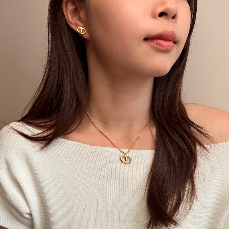 Dior 迪奧 鍍金CD logo 項鏈 頸鍊-4