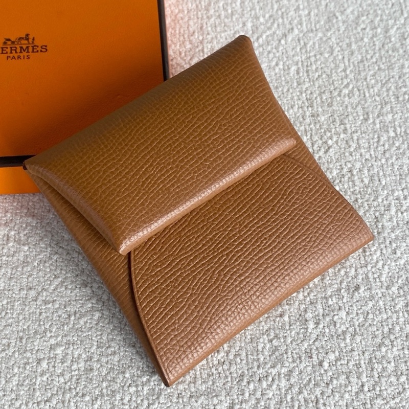 Hermes 愛馬仕 Bastia 零錢包 A刻 金棕 Epsom 皮-3