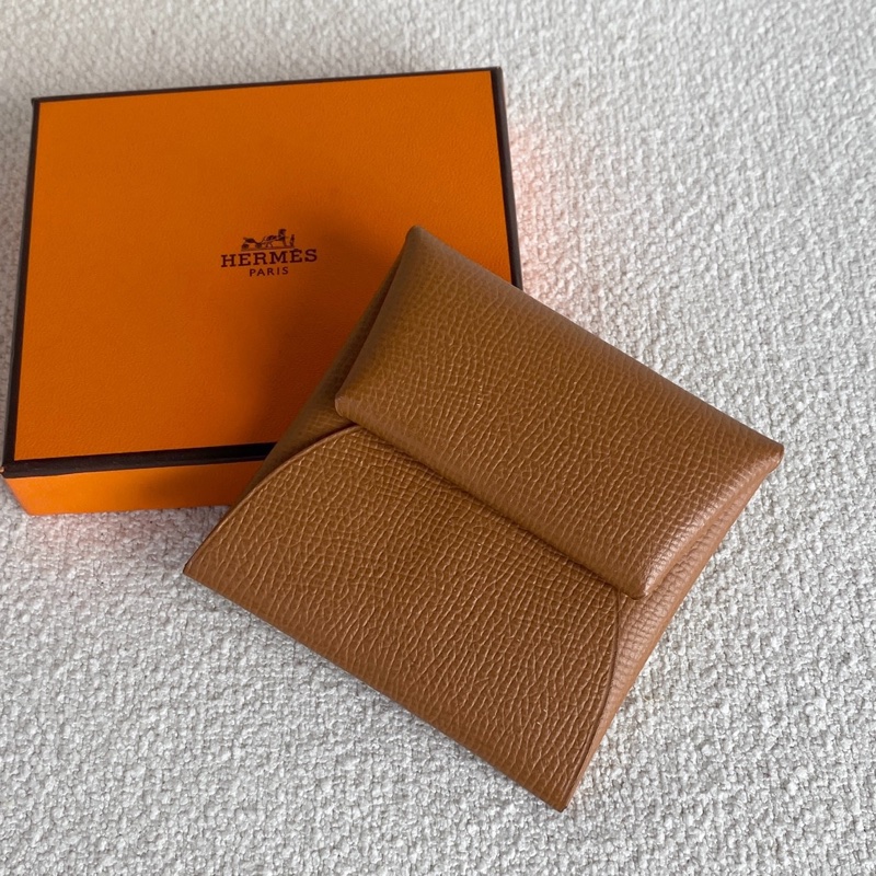 Hermes 愛馬仕 Bastia 零錢包 A刻 金棕 Epsom 皮-5