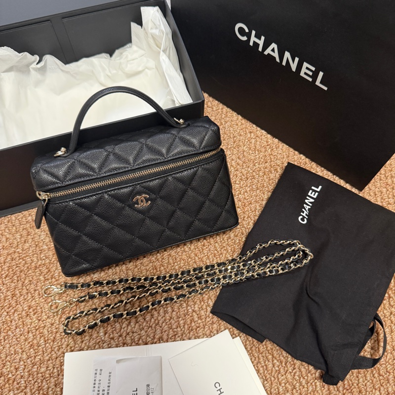 全新 有票據🎫 Chanel 26年爆款香奈兒盒子包Lp飯盒包單肩斜挎手提包-7