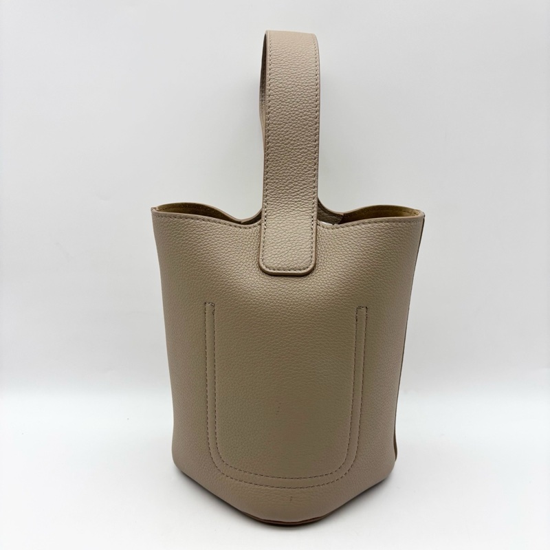 99新🆕 LOEWE 羅意威 Pebble Mini大象灰水桶包 手提包斜背包 金扣 25年帶票 ✅正品-2