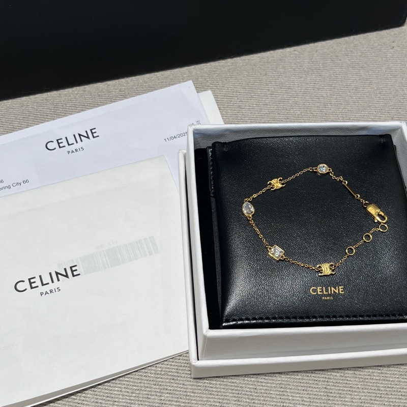 🌷有購證!Celine Triomphe 凱旋門logo 手鍊-1