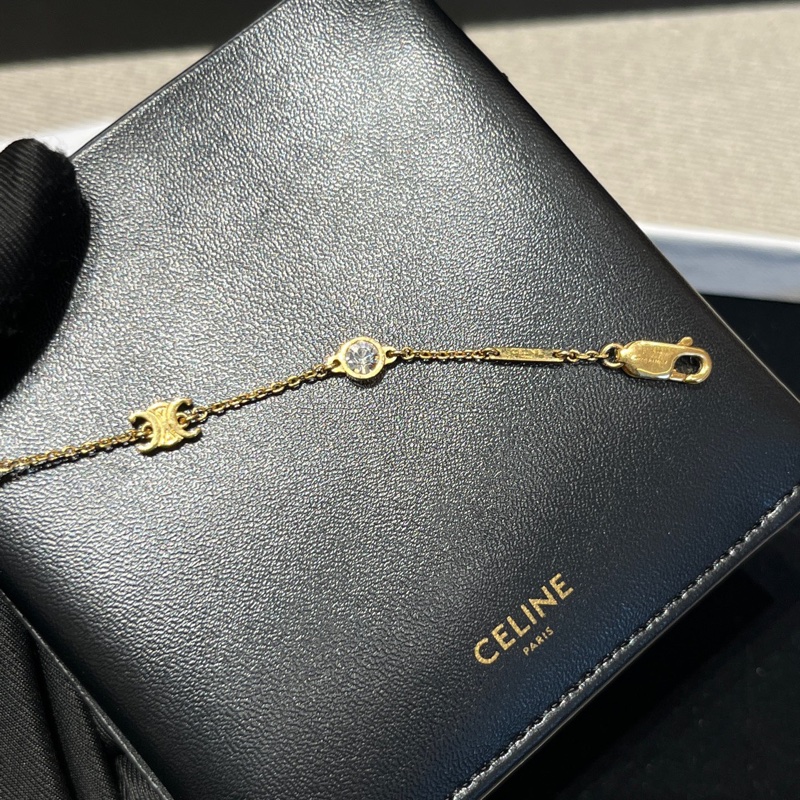 🌷有購證!Celine Triomphe 凱旋門logo 手鍊-2