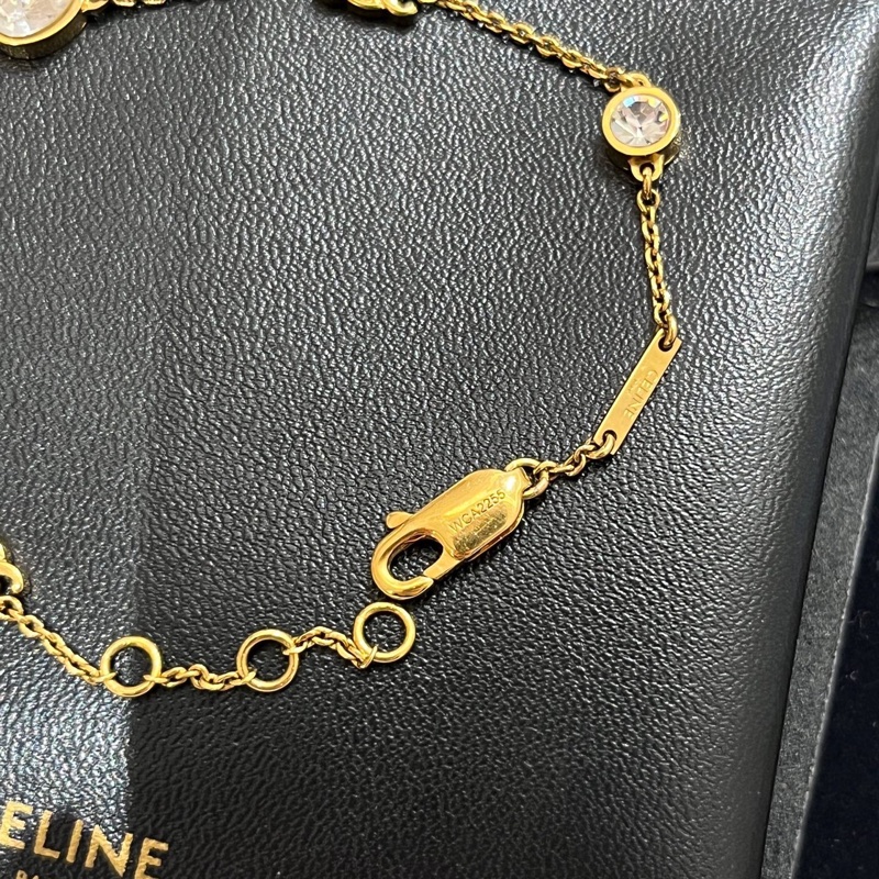 🌷有購證!Celine Triomphe 凱旋門logo 手鍊-6
