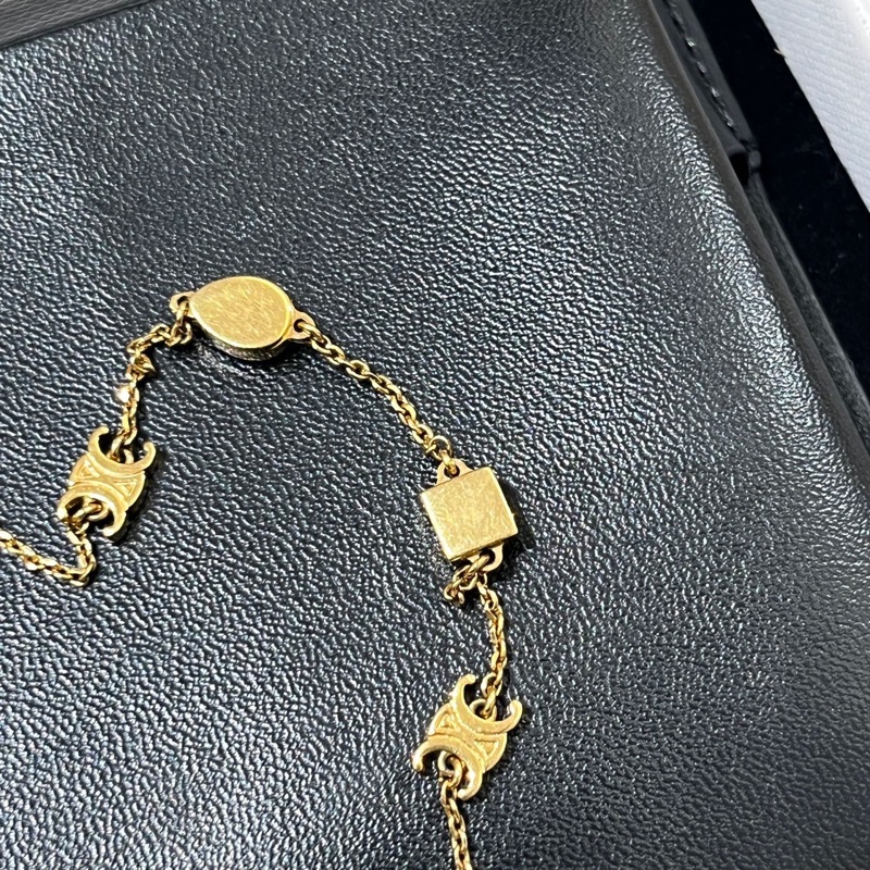 🌷有購證!Celine Triomphe 凱旋門logo 手鍊-8