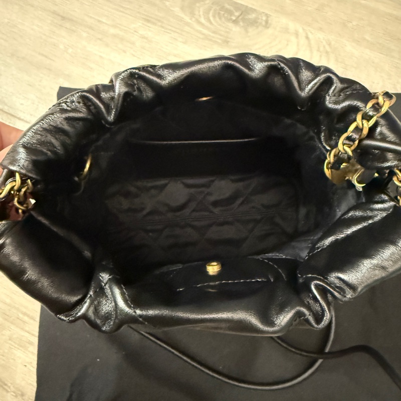 Chanel mini22 黑金,二代可拆卸揹帶-4