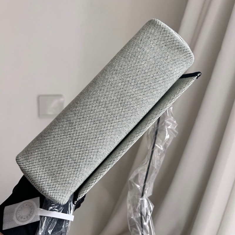 🆕全新 Hermes 愛馬仕mini herbag20 黑米拼綠帆布包 手提包單肩包斜挎包 金扣 w刻 ✅正品-4