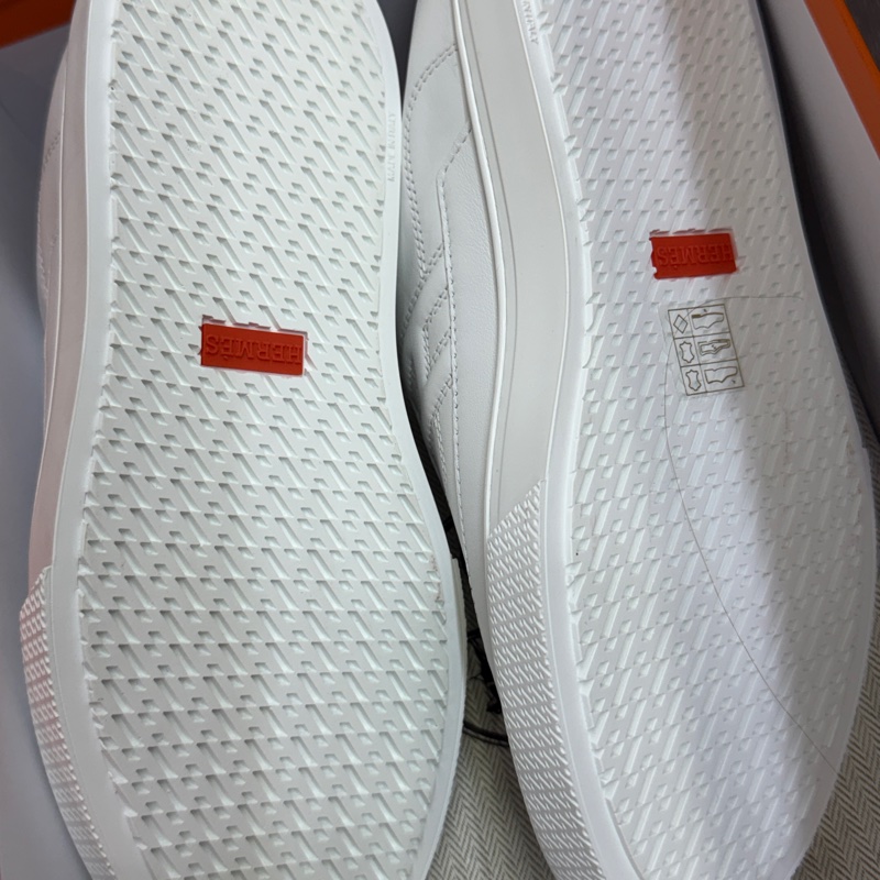 全新未使用Hermes 愛馬仕Keep半拖小白鞋 35.5碼-5